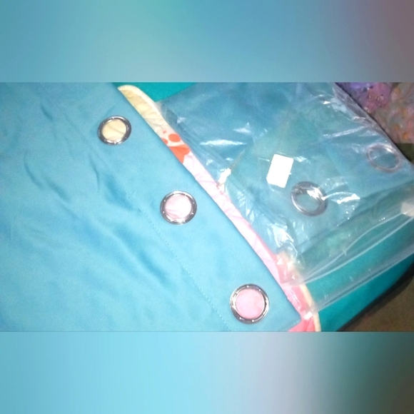 2 Set Teal/Light Blue Room Darkening Window Curtains 42 in. W x 50 in. L - Picture 3 of 3